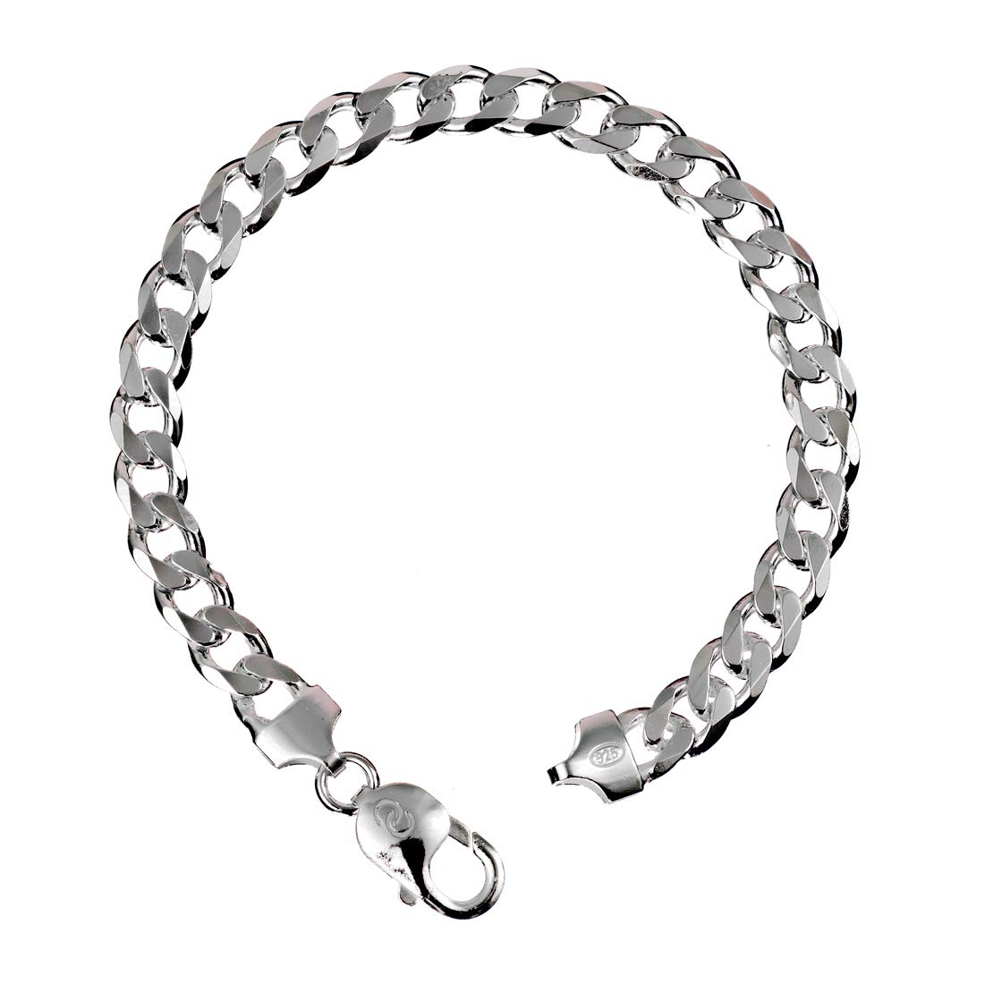 Clara Anti-Tarnish 92.5 Sterling Silver Curb Bracelet 8 inch 15 gm |Gift for Men & Boys (B07V78SPBW) Amazon Price History, Amazon Price Tracker