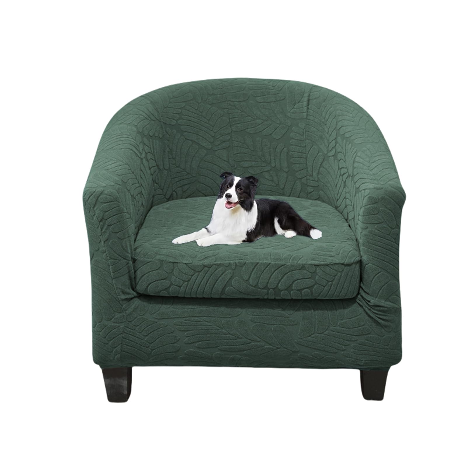 Funda de sillón elástica con protección total antideslizante color verde