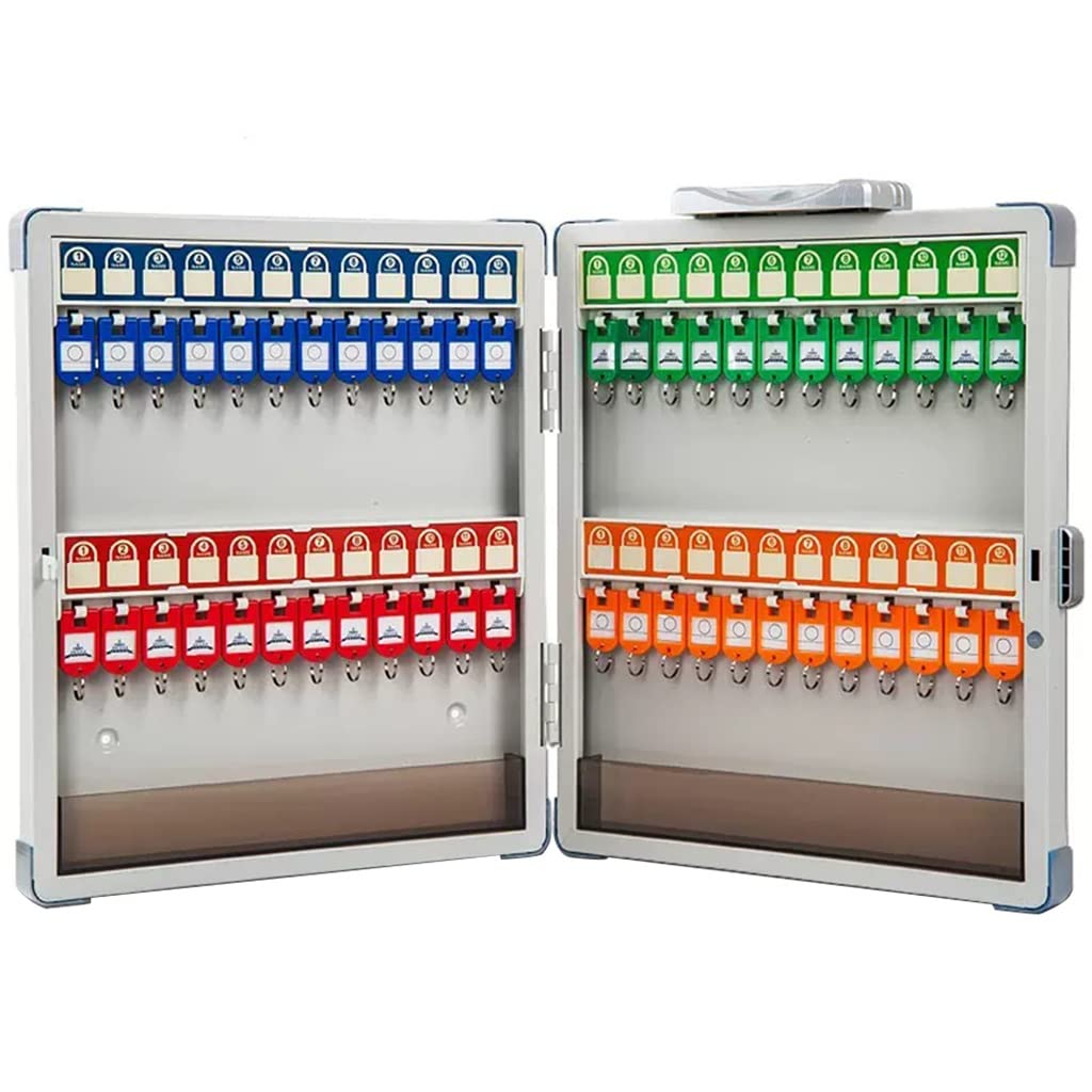 Kfgisd A Combination Lock Wall Mount Combination Lock 6 Capacities Are Available Key Cabinet, School Four Corners Protective Steel ，Key Box(48 Keys)