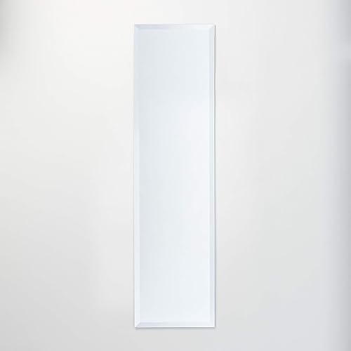 Miniatura 3 de Better Bevel - Espejo rectangular de longitud completa sin marco de 12 x 48 pulgadas, borde biselado de 1 pulgada, espejo de pared