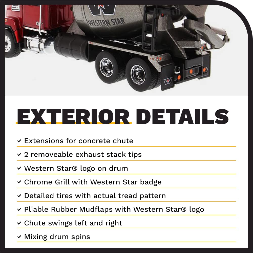 WESTERN STAR 4700SF Toupie 6x4 Rouge et gris