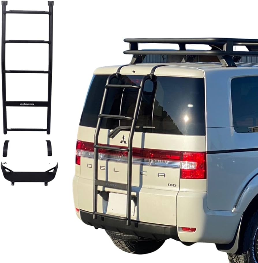 Amazon.co.jp: GI☆GEAR ロゴ切り抜き リアラダー/はしご スチール製