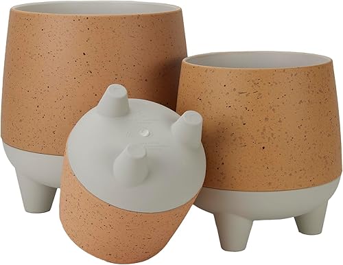 Miniatura 10 de The HC Companies Orion - Maceta de riego automático de 8 pulgadas, maceta de plástico ligera para interiores para hierbas y flores, arcilla apagada