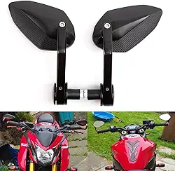 Espelho retrovisor de motocicleta para moto cruiser chopper ATV alumínio 7/20.3 cm 22 mm guidão final espelho lateral