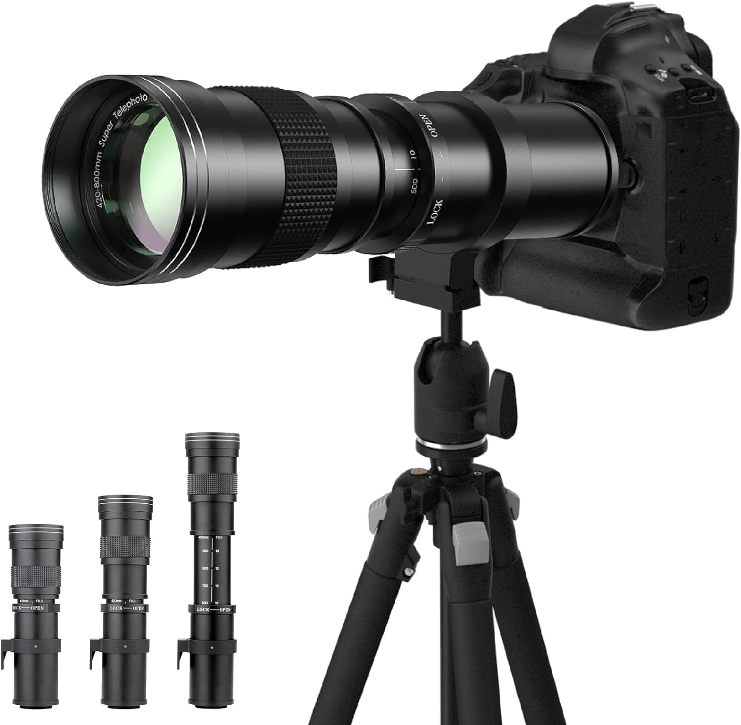 420-800mm f/8.3 Manual Telephoto Zoom Lens for Nikon D500,D600,D610,D700,D750,D800,D810,D850,D3400,D5000, D5100,D7100,| Camera Lens