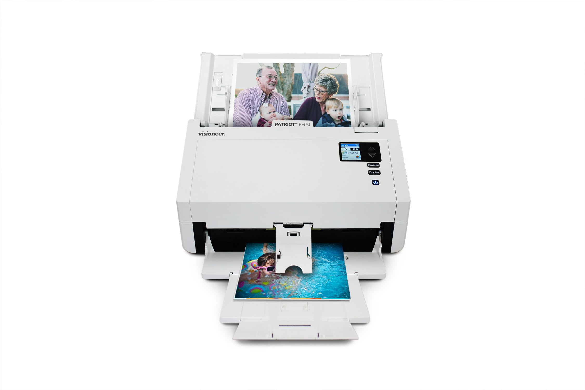 Visioneer High-Speed Color Photo and Document Scanner PH70, 600 dpi, USB, Scans 110 Photos Per Minute, Auto Feed, ADF, for Laptop or Desktop