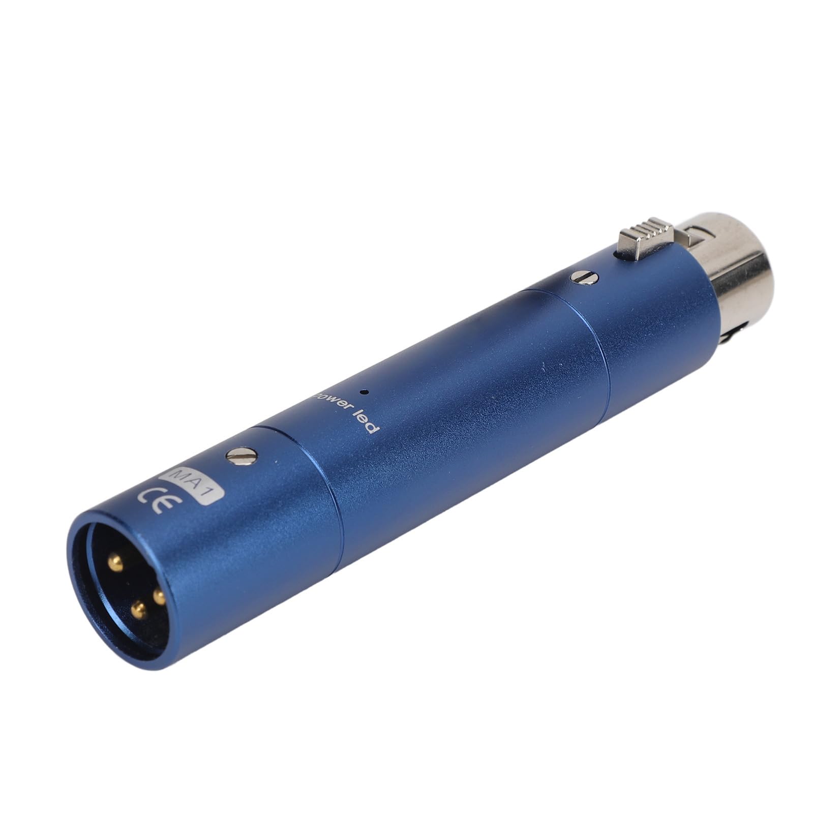 Preamplificador de micrófono en línea profesional Alta ganancia 28dB Amplificación sin pérdidas MIC MIC PreamP activo para transmisión en vivo de aluminio de grabación de estudio (Azul)
