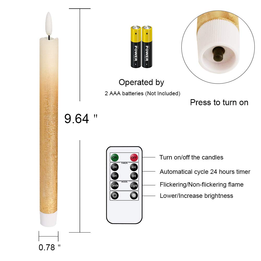 Candele LED Senza Fiamma 6 Pezzi - Candele A Cono Con Telecomando E Timer Per Decorazioni Domestiche - Foto 5