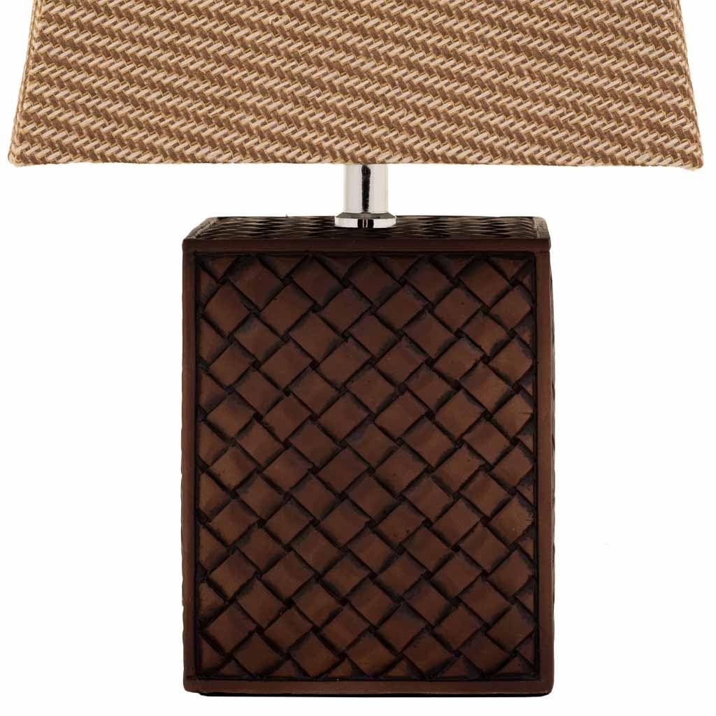 WANDERLUST DECO Lámpara de Mesa de poliresina Marrón