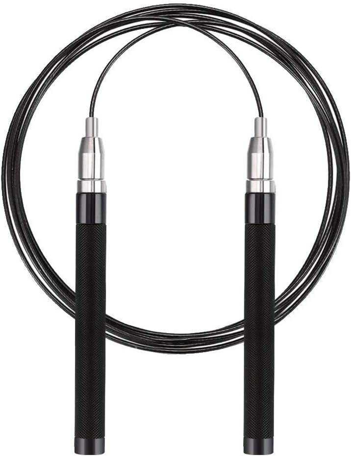 9Ft Skipping Rope, Blufied Speed Jump Rope with 1 Extra Replacement Cable, Adjustable Self-Locking Aluminum Jumping Rope, 360 Degree Skipping Ropes for Fitness Crossfit Boxing