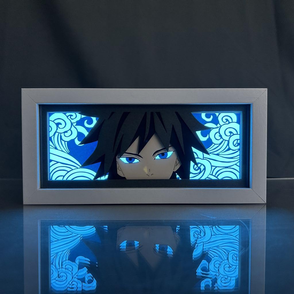Anime Night Light Tomioka Giyuu Figure for Bedroom Decor Lamp Led Light Anime Atmosphere Desk Lamp