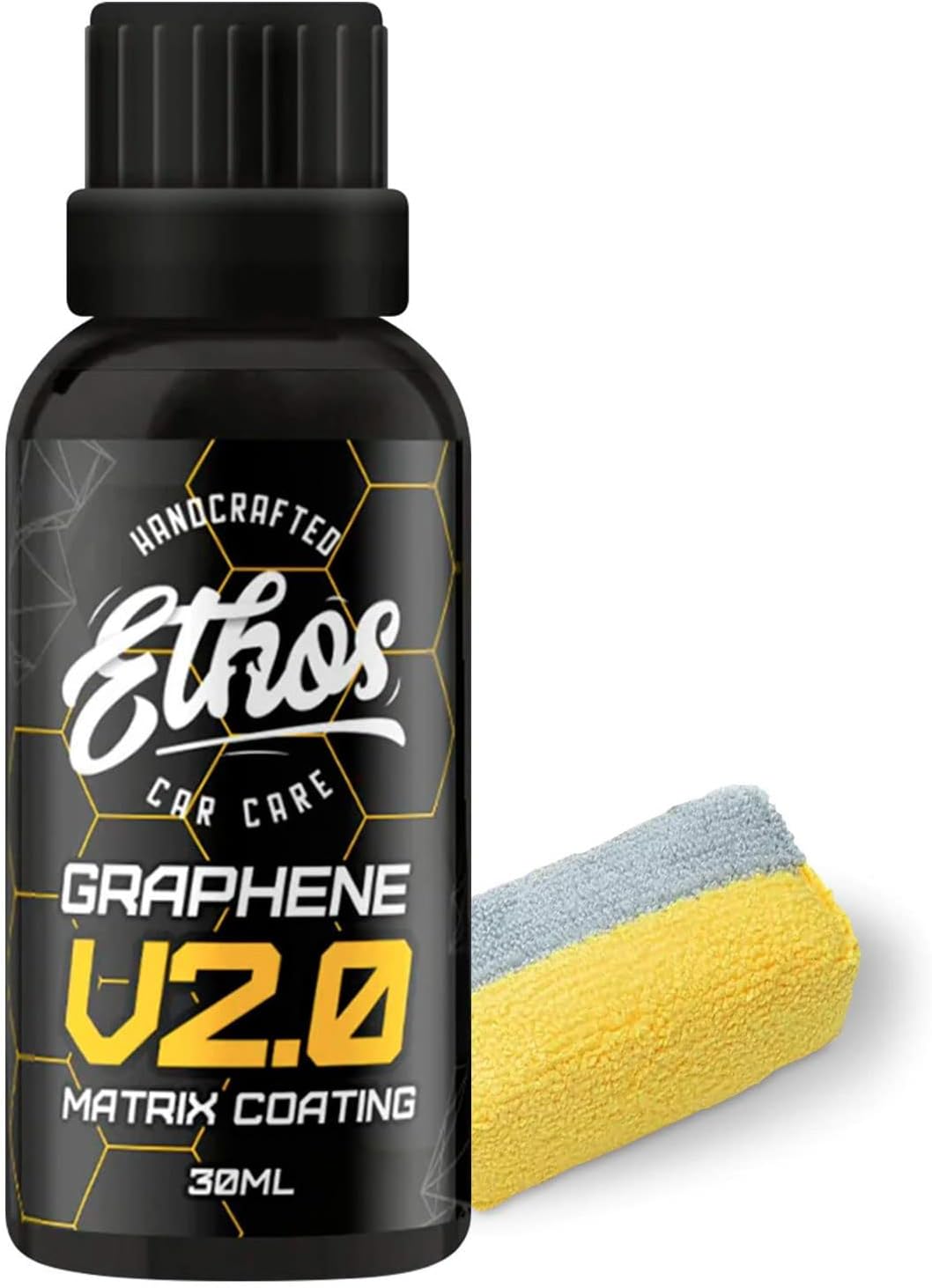 Ethos Handcrafted Car Care Graphene Matrix Coating with Applicator – Graphene Ceramic Coating | 5+ Years of Protection | Incredible Hydrophobic – Revolutionary Graphene Nanotechnology