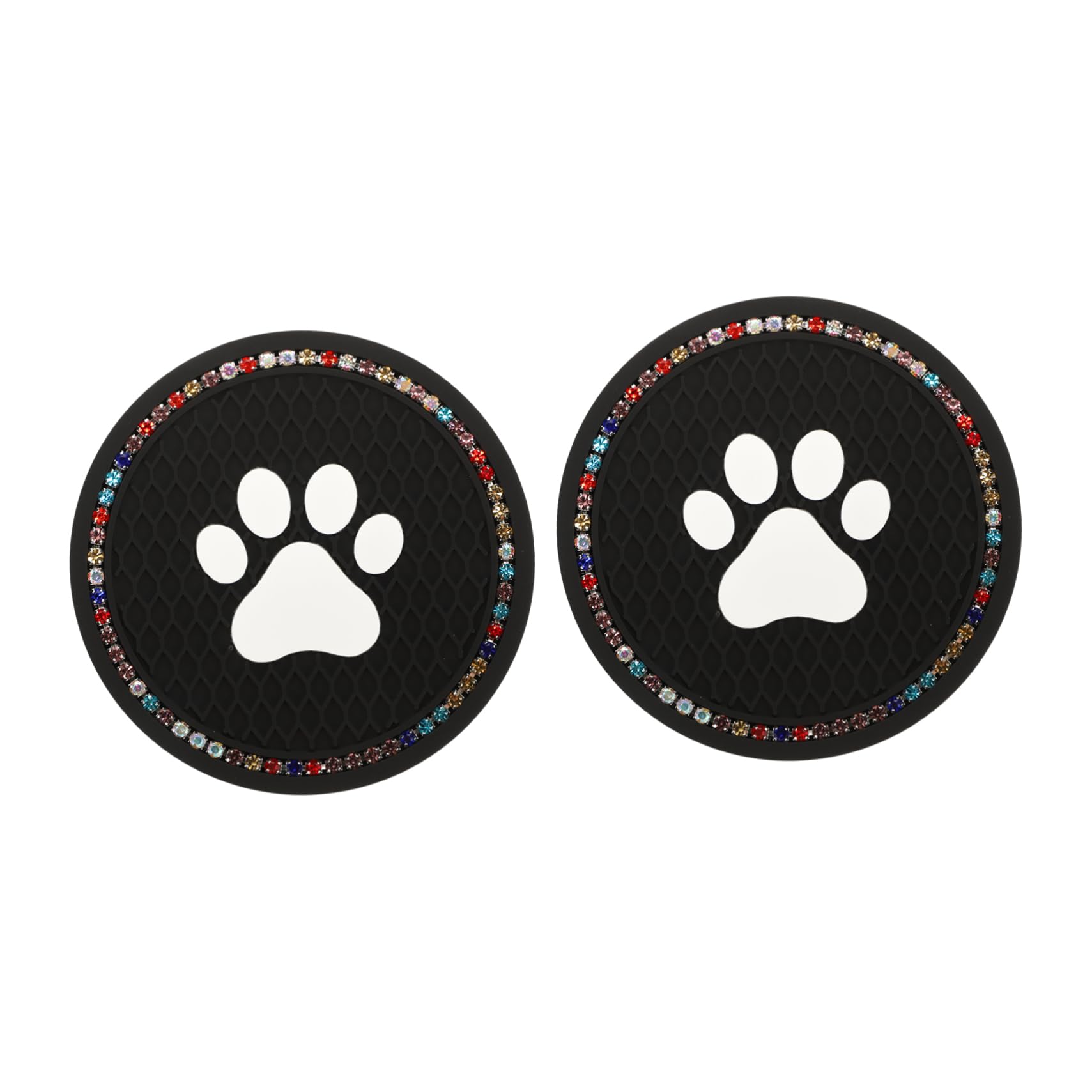 PRETYZOOM Cute Car Cup Coasters 2 Pcs Cat Claw Pattern Black Heat-Resistant Auto Coasters