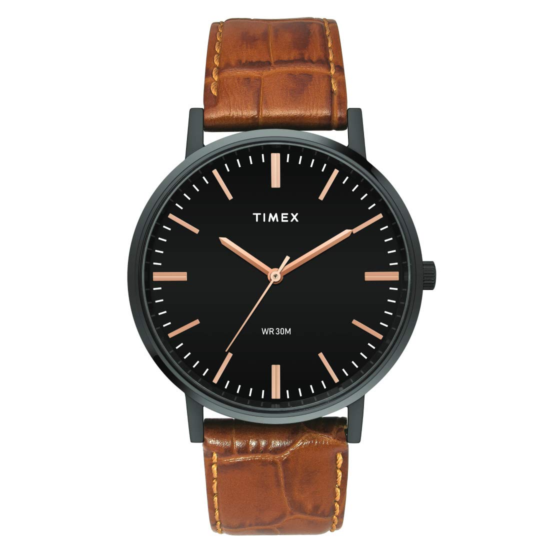 TIMEX Leather Analog Black Dial Men Watch-Tw0Tg8004, Bandcolor-Brown (B086J45LSM) Amazon Price History, Amazon Price Tracker