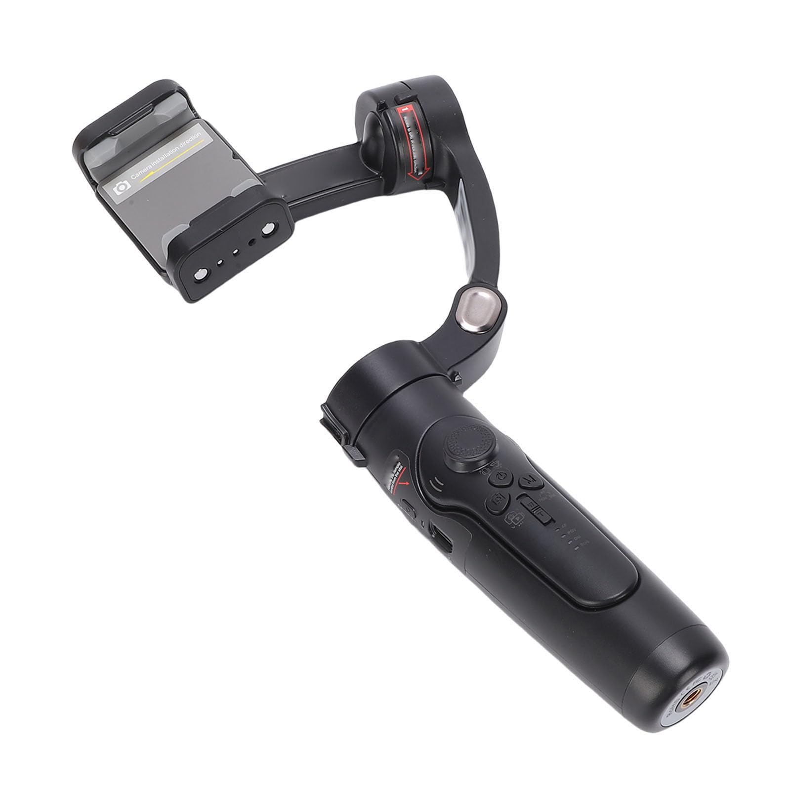Estabilizador de Teléfono, Estabilizador de Vídeo Plegable, Batería 150-260min, para Grabación Móvil, Vlogging y Fotografía de Viaje