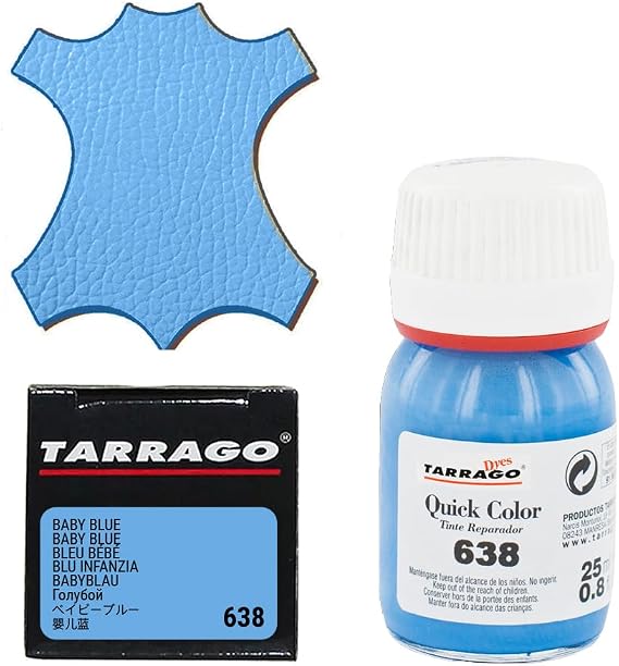 Tarrago Quick Color Dye - Leather & Canvas Repair - 25ml - Baby Blue #638