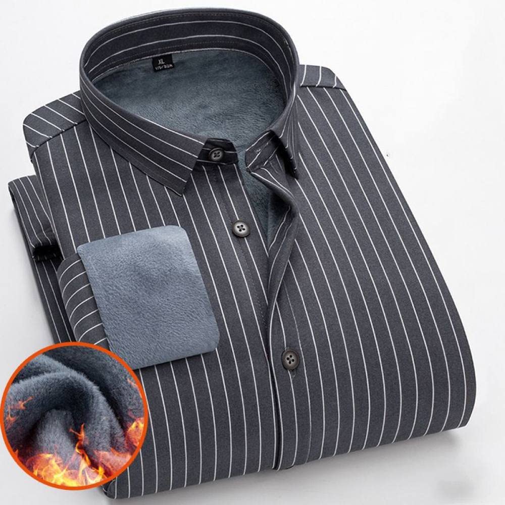 Camicia Calda da Uomo,Camicia Casual in Pile da Uomo A Maniche Lunghe Camicia Calda Casual con Tasche Camicia Calda da Lavoro Casual Morbida vestibilità Regolare Adatto per Primavera, Autunno
