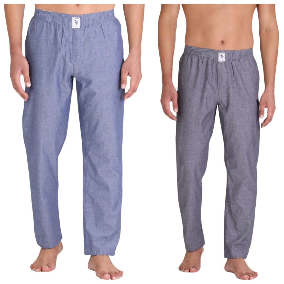 u.s. polo assn. Men's Comfort Fit Solid 100% Cotton Pajamas Pack of 1 (I658-901-PL_Blue Chambray_L)-picture-45