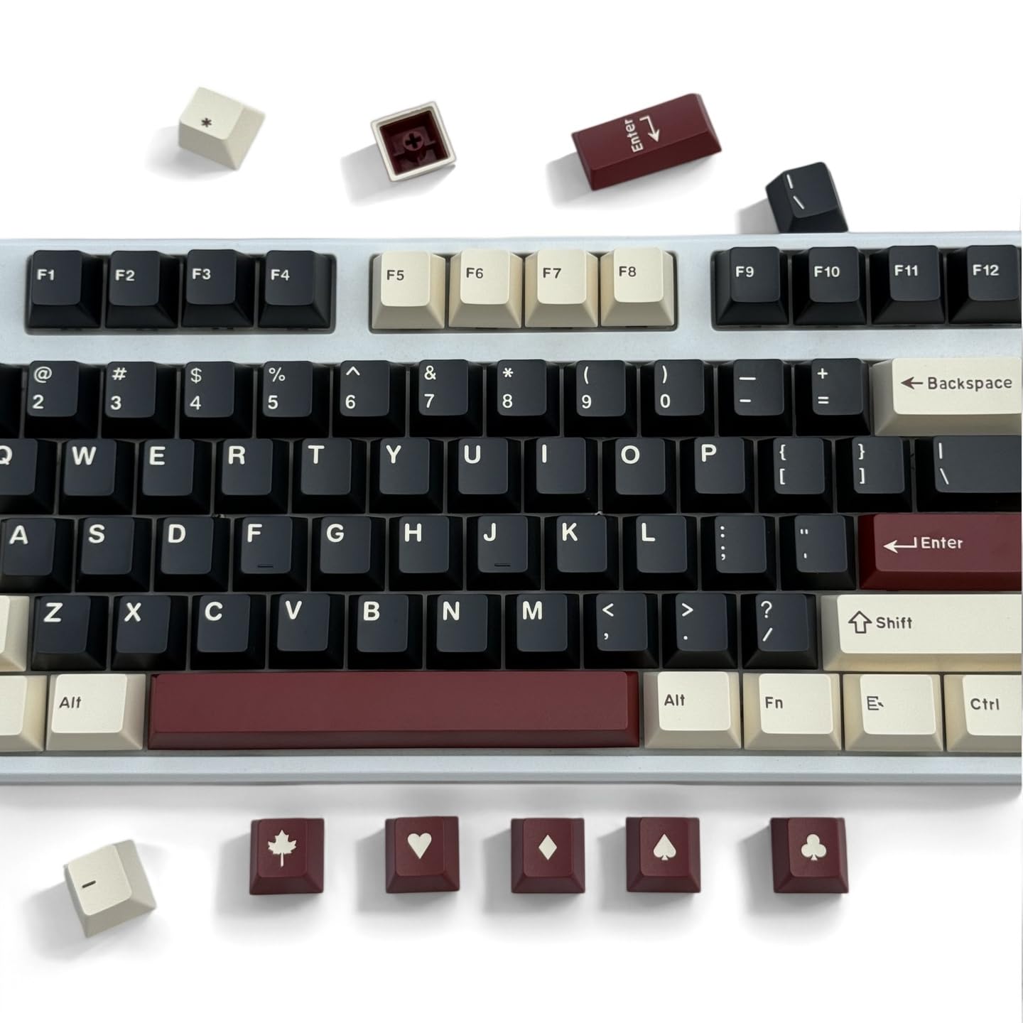 Lot de 163 Touches Cherry Profil,pour 64/68/75/84/98/104/108 Cherry MX Switche ANSI Clavier Mécanique