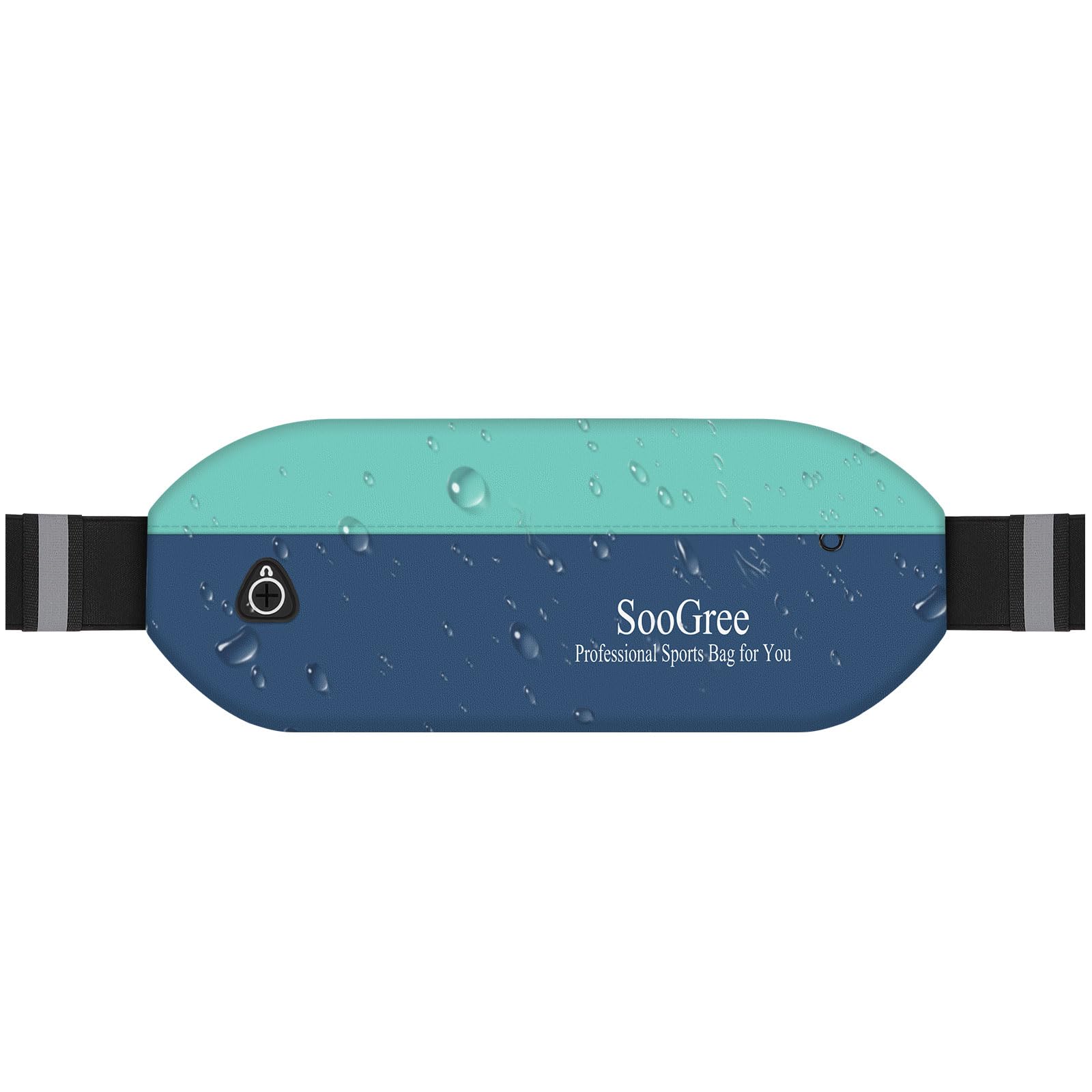 SooGree Riñonera delgada para mujeres y hombres, riñonera impermeable con tira reflectante ajustable, cinturón de correr para deportes, entrenamiento, ciclismo, senderismo, carteras casuales manos