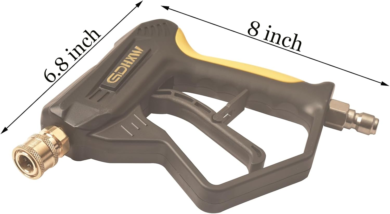 GDHXW Short Pressure Washer Gun with Quick Connection 5000PSI, Light Duty Foam Cannon Thick Foam Blaster, 5 Nozzle Tips,For Pressure Washer