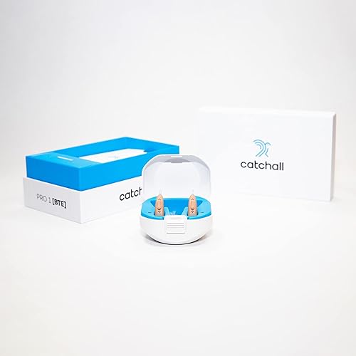Miniatura 1 de CATCHALL Pro 1 BTE - Audífonos recargables autoajustables OTC - Cancelación avanzada de ruido y amplificador de procesamiento de voz natural para