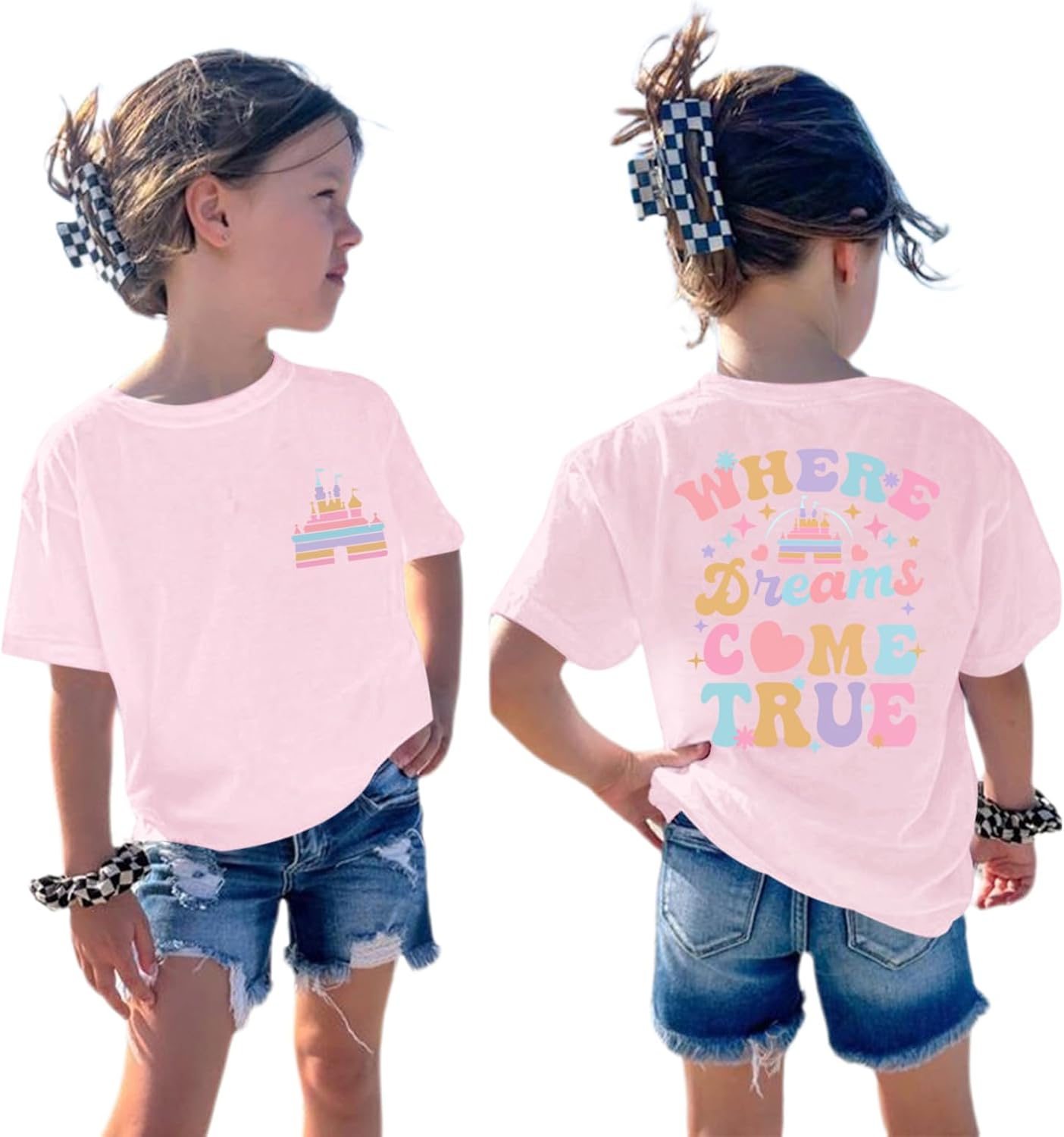 Magic Kingdom Shirts for Girls Kids Cute Magical Castle Graphic Tees Holiday Vacation Trip Tshirt Short Sleeve Tops - Image 2