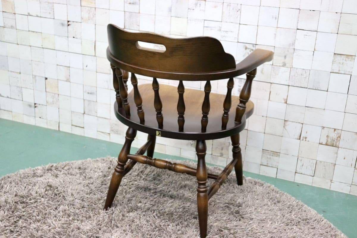 美品 飛騨産業 キツツキ ウィンザー キャプテン チェア 椅子 ブナ材 飛騨産業 キツツキマーク ダイニングチェア(A) A 飛騨産業 キツツキ