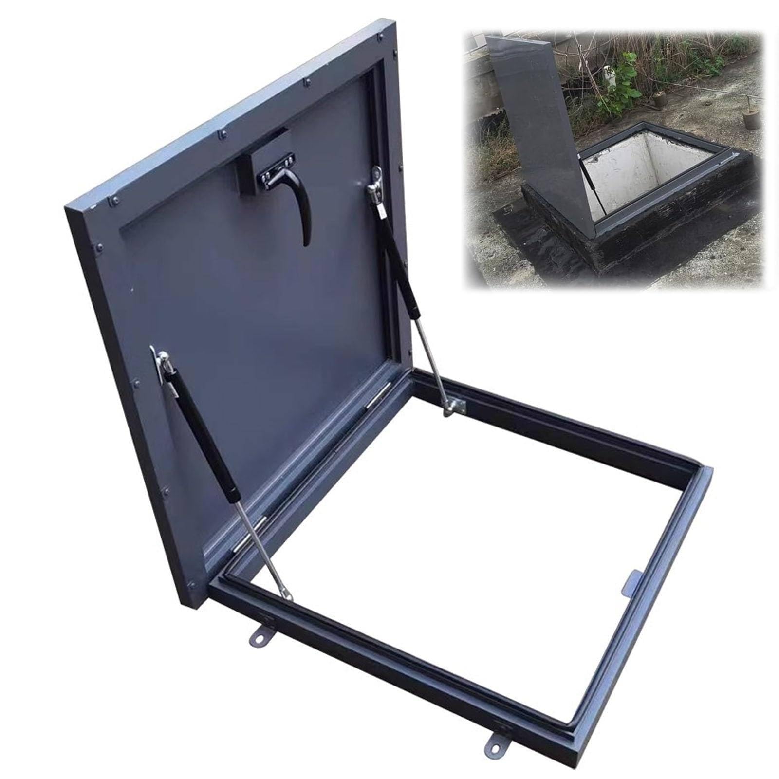 Klerdh One Color Large Roof Access Hatch, Manual Venting Skylight Cover For(90X90cm)