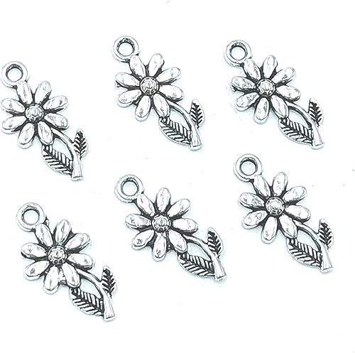 YOOGCORETT 15 dijes de plata tibetana antigua de aleación de zinc a granel de dinosaurio T-rex Animal colgantes para manualidades, collares,