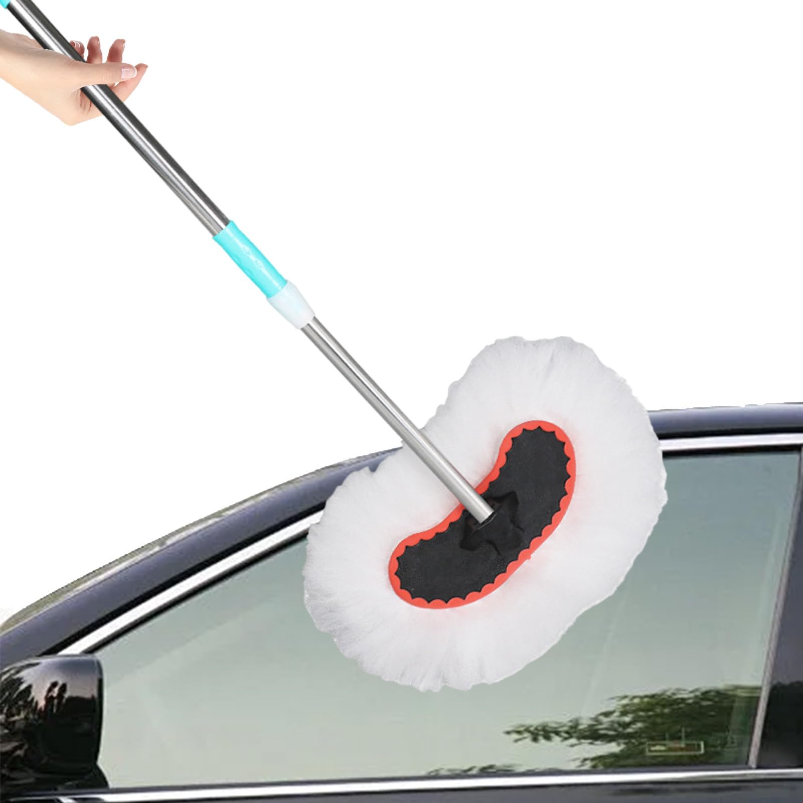 Brosse de Lavage Auto avec Manche Long Outil de Nettoyage avec Brosses | Brosse de Nettoyage pour Voiture pour Débutants, Véhicules, en Intérieur et Extérieur, Garage,