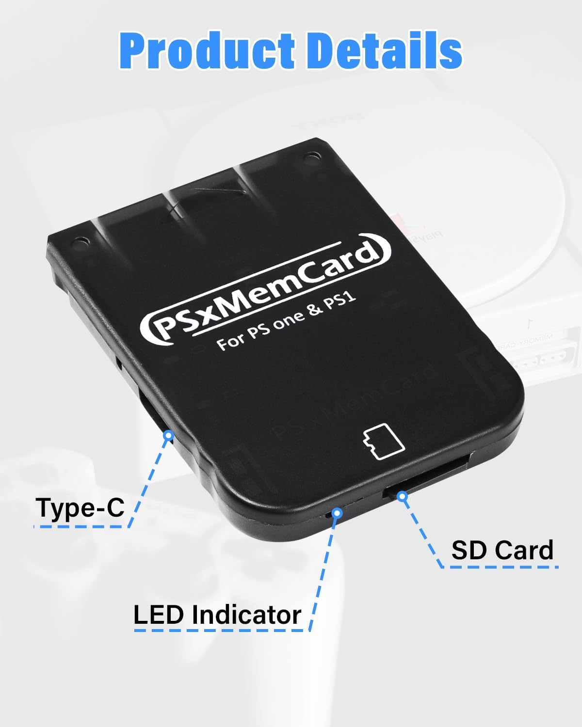 Amazon.com: Kaico PSx Mem Card PS1 Memory Card with 512MB Micro SD