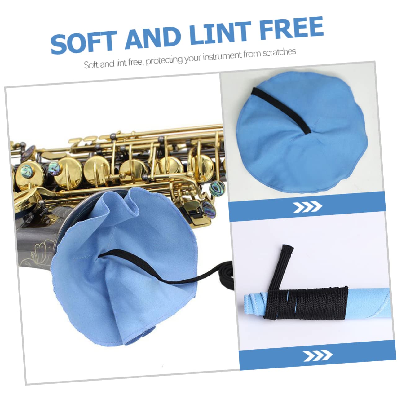 VICASKY 4piezas Paño De Limpieza Para Saxofón y Clarinete Herramienta Interior De Limpieza Accesorio Duradero y Para Instrumentos Musicales