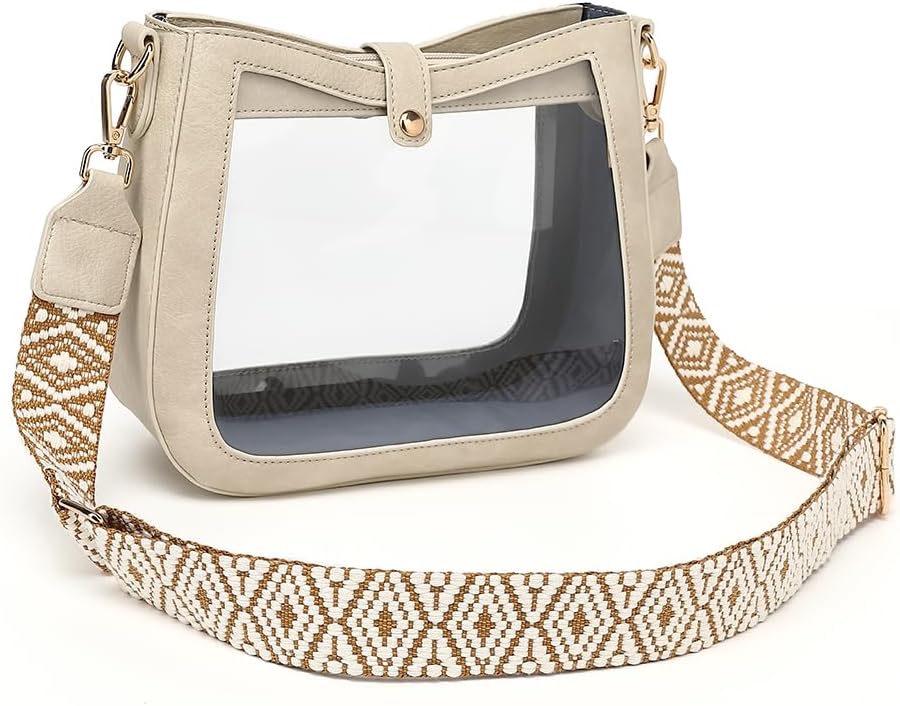 LOXOMU Clear Crossbody Bags Stadium Approved, Clear Purses with Guitar Strap Clear bag for Stadium Events, Concerts - Image 5