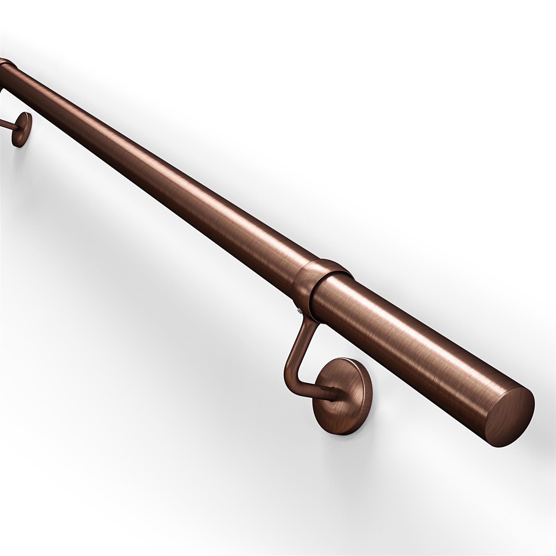 Rothley Antique Copper 2 Pack Staircase Handrail Shallow End Cap (Diam) 40mm from B&Q