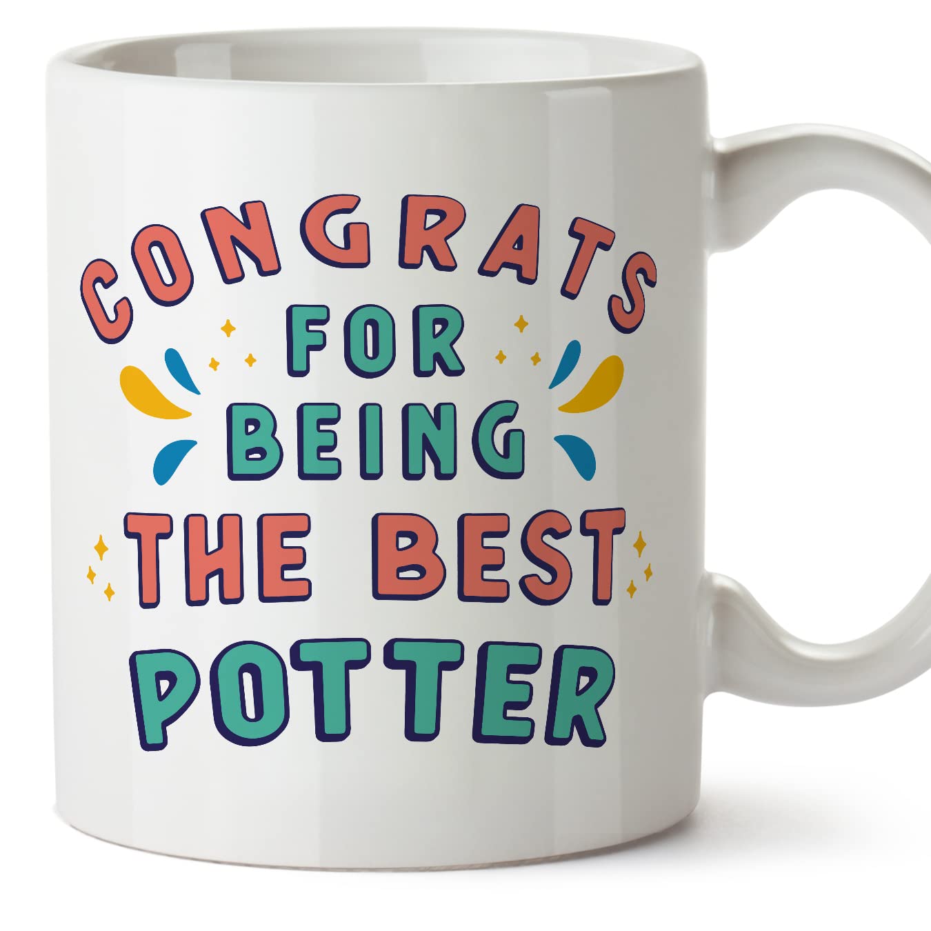MUGFFINS Potter Mug - in English - Congrats for Being The Best - Funny Gift for Colleagues - Ceramic 11oz Mug
