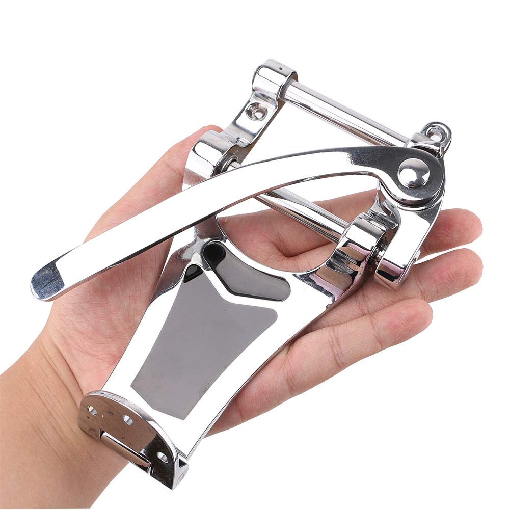 Puente de vibrato y trémolo para guitarra de jazz B7 para Gibson Bigsby ES355 Epiphone plateado