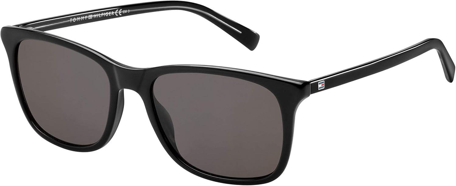 Tommy Hilfiger TH1449/S Rectangular Sunglasses, Black Gray/Brown Gray, 54 mm