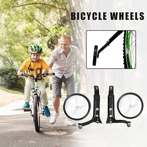 Miniatura 4 de Wotendy Ruedas de entrenamiento de bicicleta, ruedas de entrenamiento ajustables para bicicletas, estabilizadores de bicicleta, kit montado para