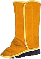 Vista 4 de Spats de soldadura de cuero,Cubiertas protectoras de zapatos de cuero,Cubiertas protectoras protectoras resistentes a la llama soldadas,Cubiertas