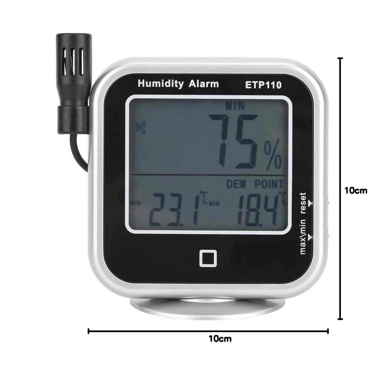 SEAFRONT Digitales Hygrometer Etp110 Taupunkt Messgerät Feuchte-/Temperatur-Taupunkt-Messgerät Für Zuhause/Labor/Lager/Werkstatt/Feld