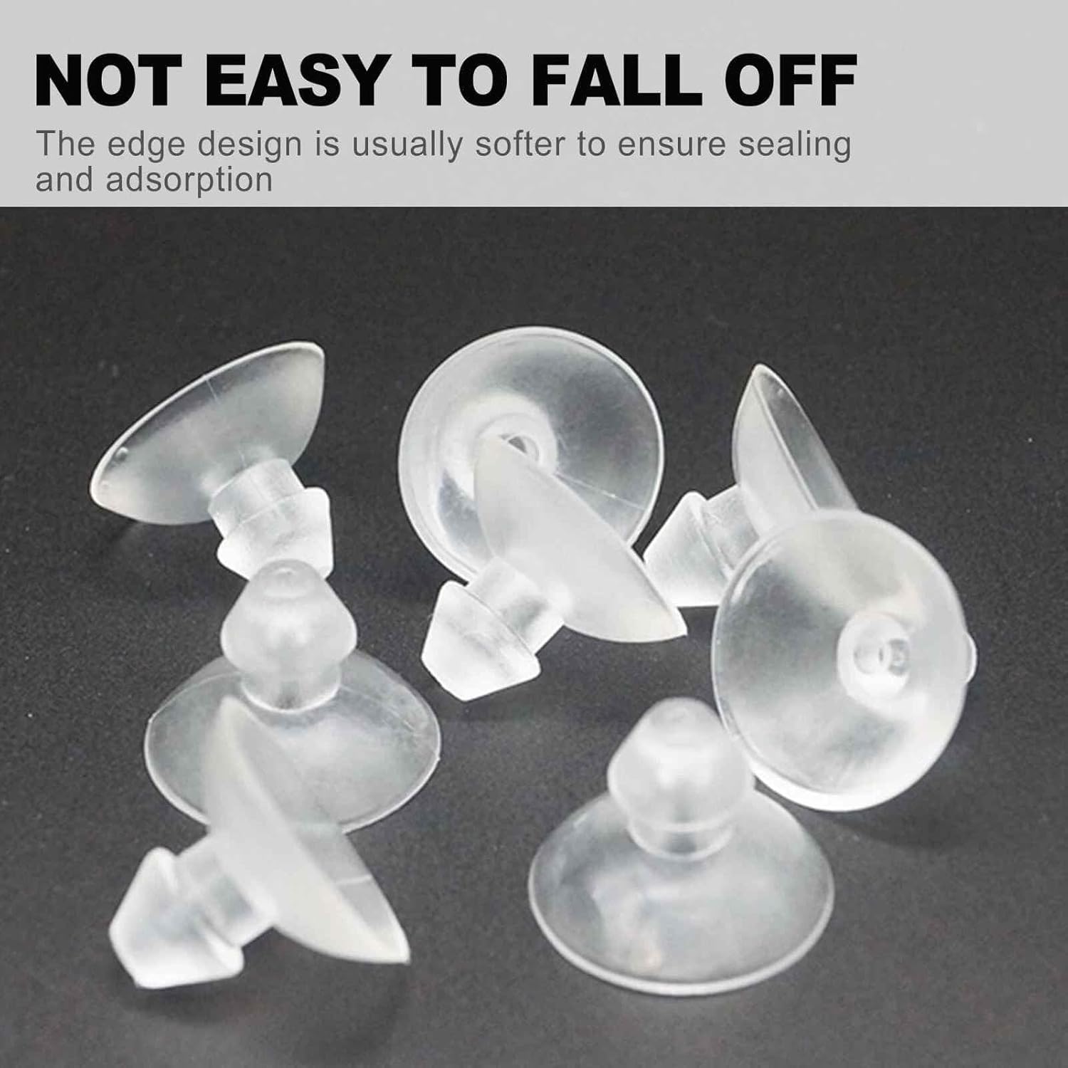 20 Pack Transparent Anti-Collision Suction Cups, for Glass Table Tops, Furniture, Desk, Without Hooks Plastic, 0.75"/19mm