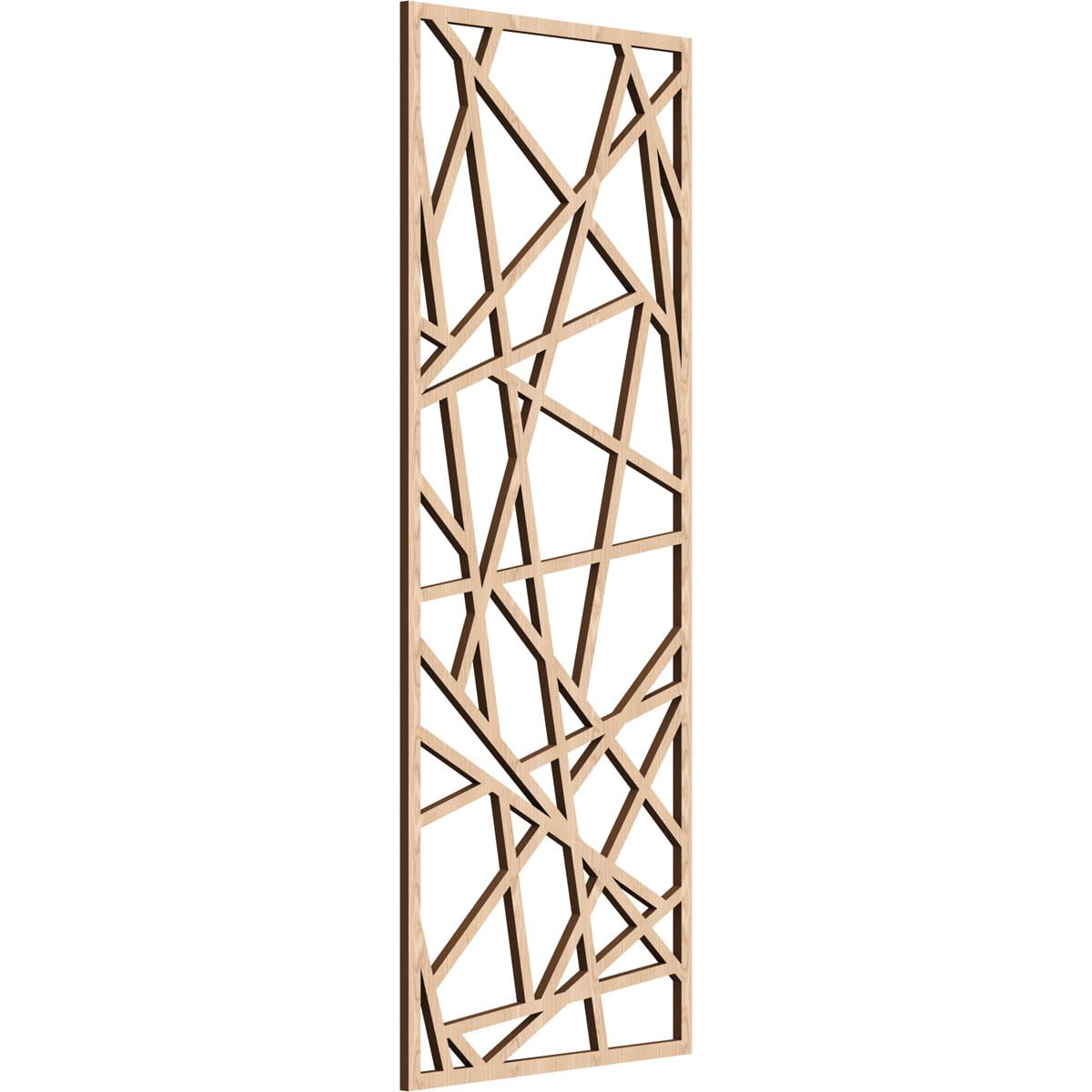 Conway Decorative Pierced Fretwork Wood Wall Panels, 17 3/8"W x 44 3/8"H x 3/8"T, Red Oak
