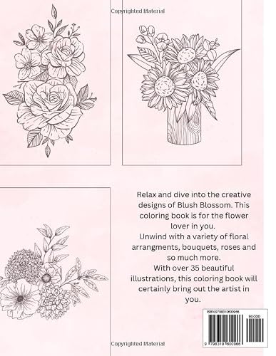 Blush Blossom: A Floral Coloring Book