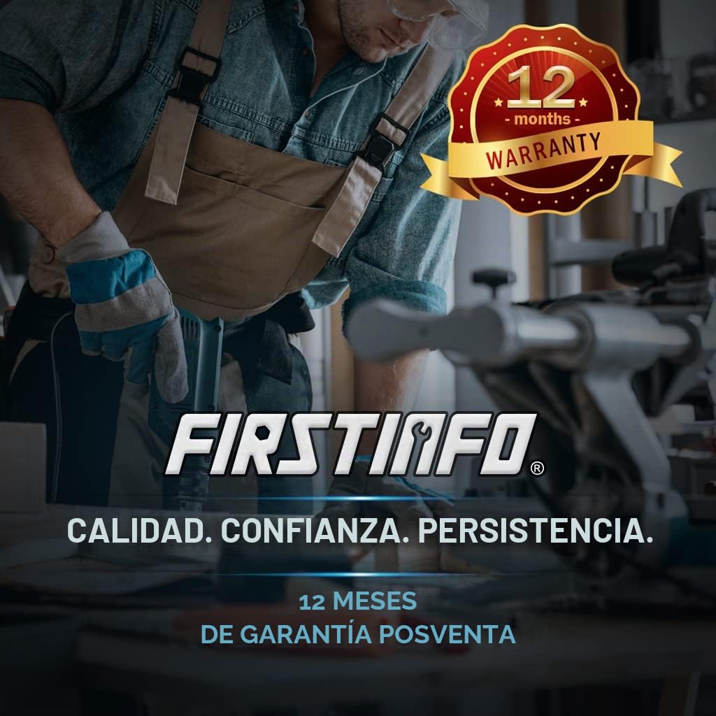 FIRSTINFO Pistola Sopladora de Aire Comprimido 79 CFM, Pistola Neumática de Alto Caudal Regulable con Boquilla de Alto Rendimiento y Escudo Protector, para Taller y Garaje, A18562EU