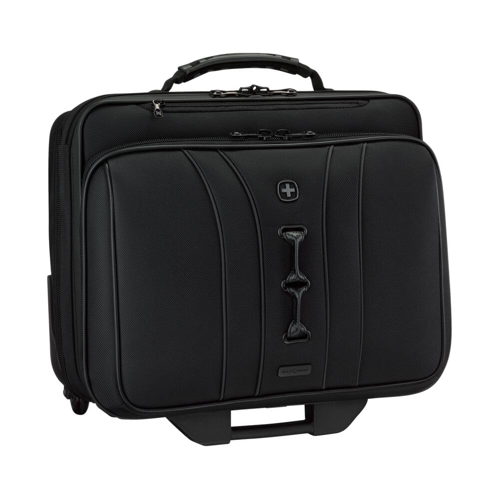 WENGER Legacy Laptop-Tasche, Notebook, Aktentasche, Organizer, Damen Herren, Büro Business-Reisen Uni, Schwarz/Grau