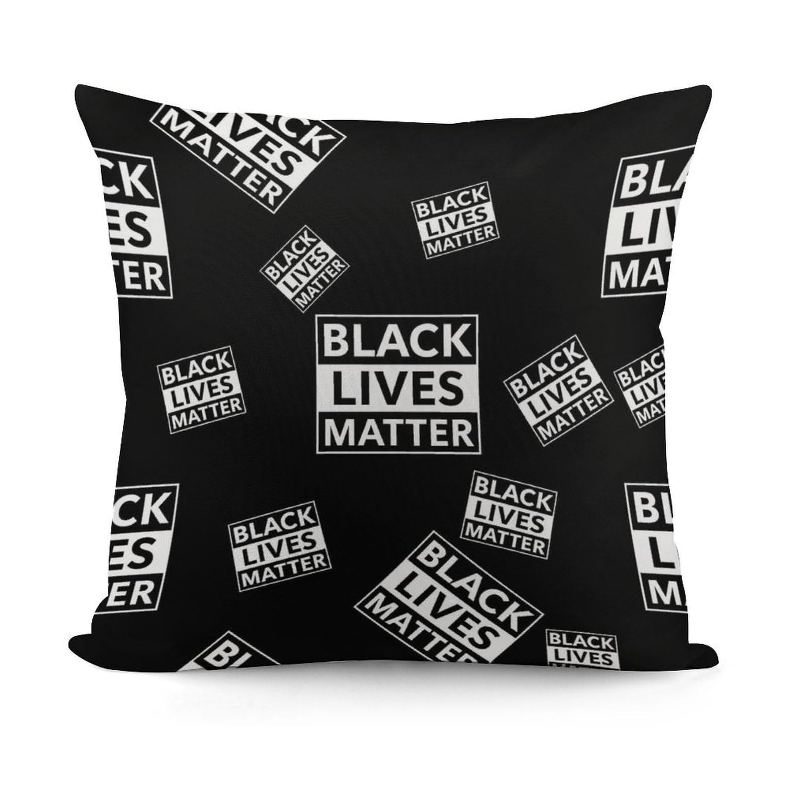 Smazdfxx Picture(333) Pattern Decorative Throw Pillow Covers For Sofa Bedroom Living Room Pillow Shell Black Lives Flag