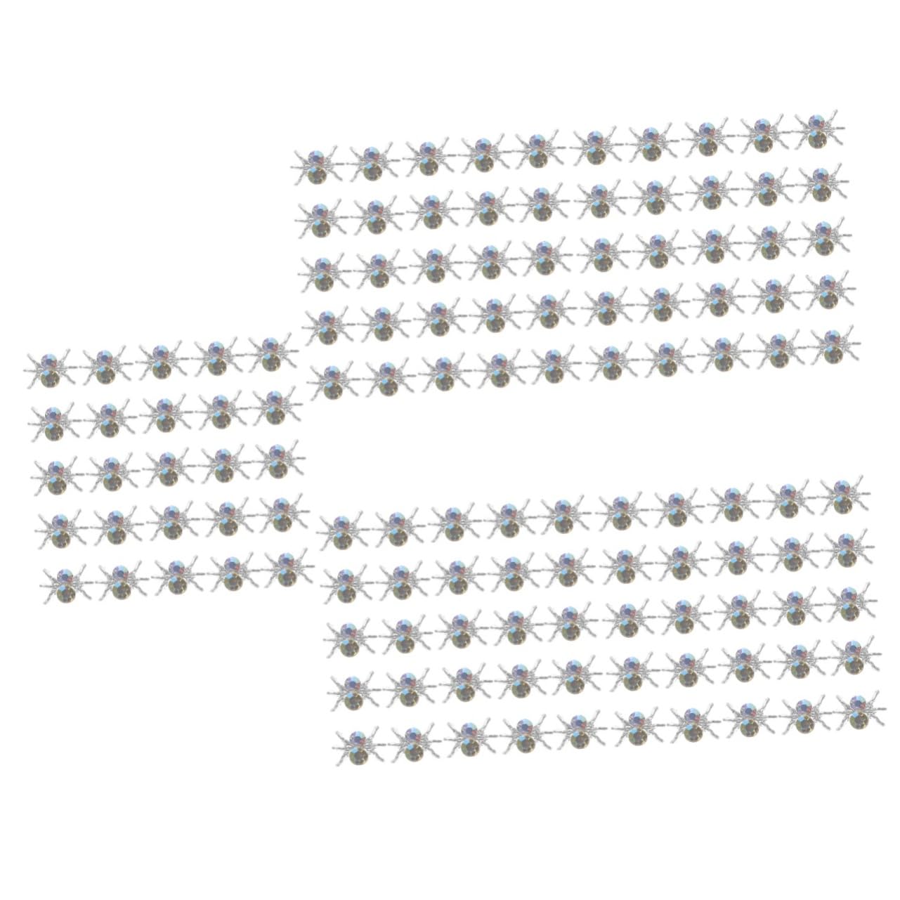 Healvian 500pezzi Charm Per Unghie Forma Di Ragno Decorazioni Per Manicurper Halloween Feste e Occasioni Speciali Facili Da Applicare Per Nail Art Creativa