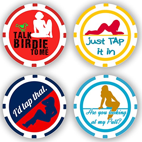 DA VINCI Golf Ball Marker Poker Chip Collection, 11.5 Gram Chips (4-Pack-A)