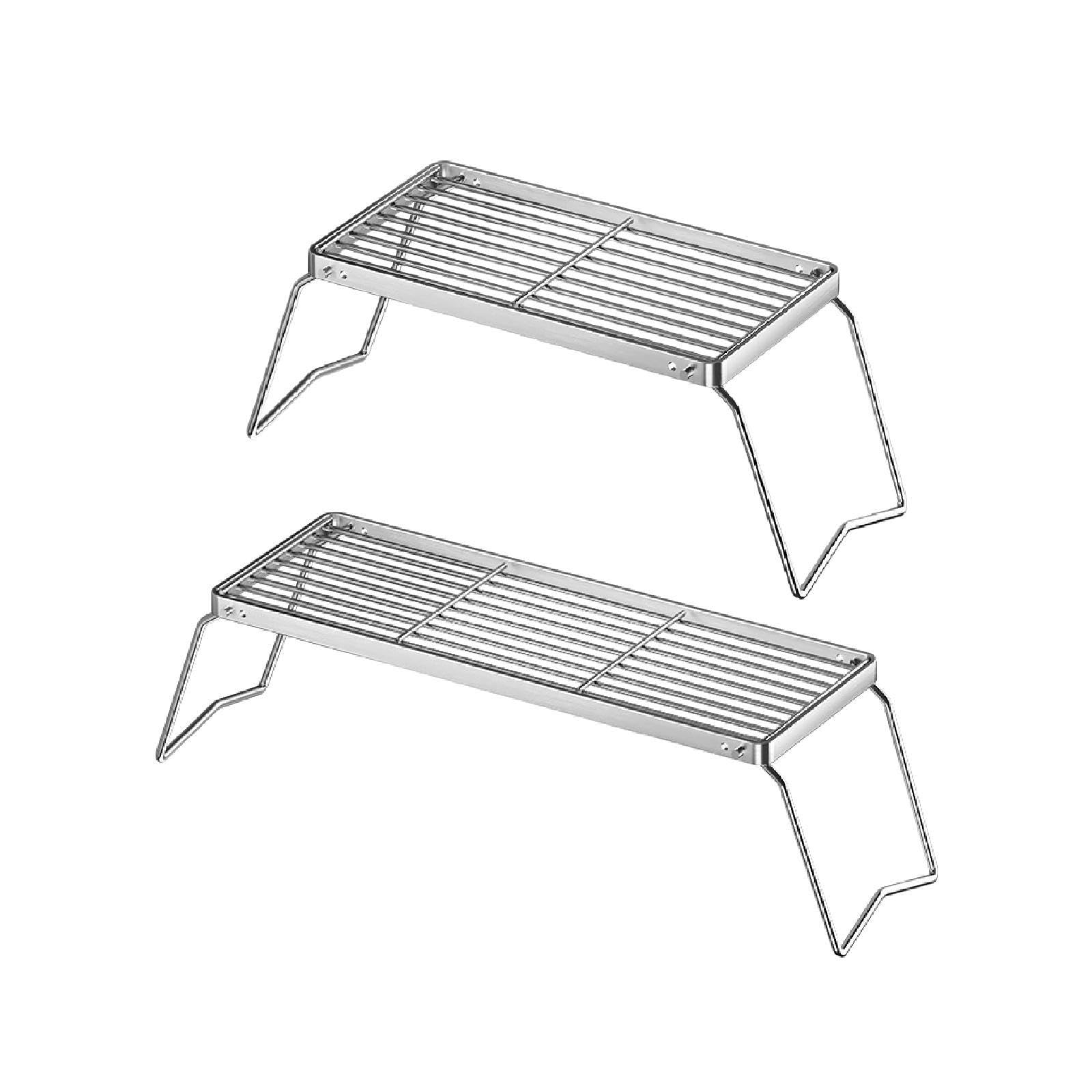 STYLEHEAVEN Folding Campfire Grill Heavy Duty Firepit Grill Grate for Travel Outside BBQ S-image-45